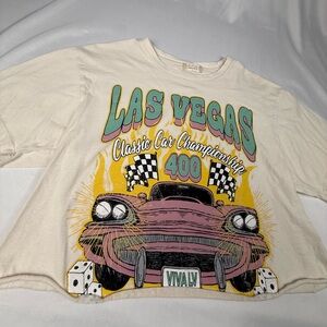 Vintage Las Vegas Classic Car Championship Cropped Graphic Tee